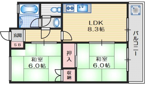 川上サニーハイツの間取り