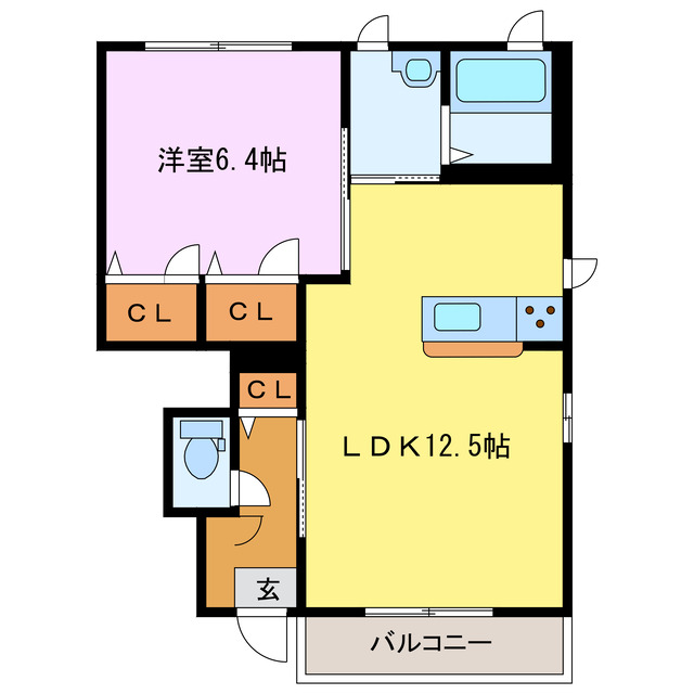 シャンテソラーレA棟の間取り