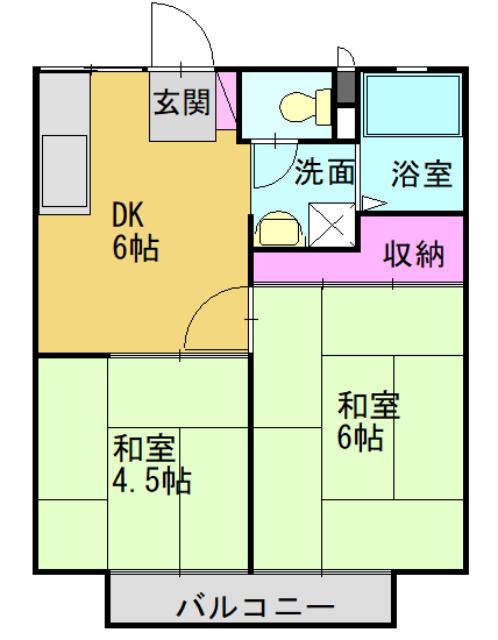 パナハイツカジワラの間取り