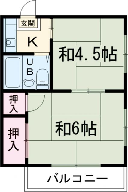 白石ハイツＡ棟の間取り