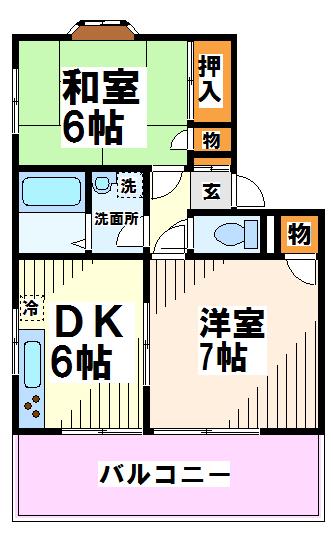 【府中市押立町のアパートの間取り】