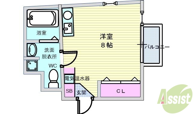 豊中市柴原町のマンションの間取り