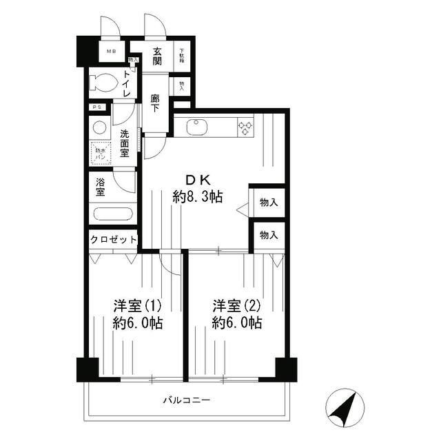 パークヒルズ鷺沼弐番館の間取り