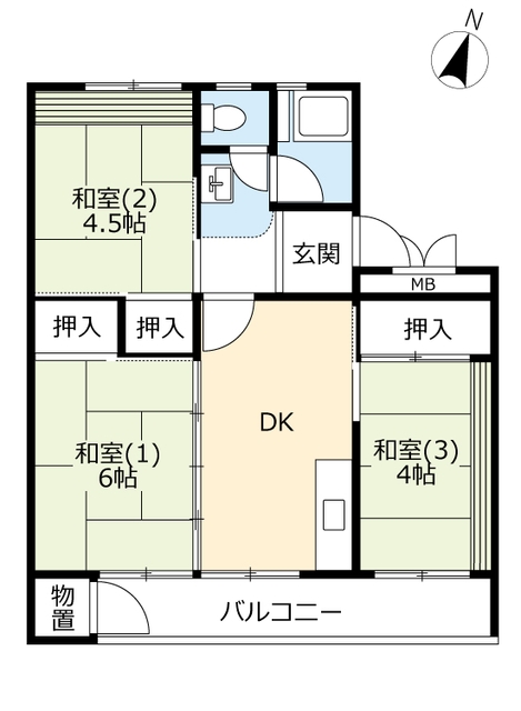 ＵＲこま川の間取り