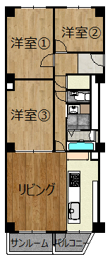 札幌パークマンションの間取り