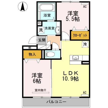 ウエスト　ヴィレッジIの間取り