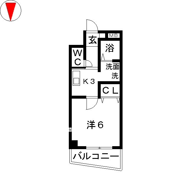 レーベン新城の間取り