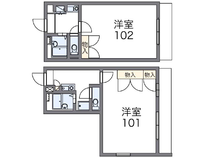 レオパレスハサマの間取り