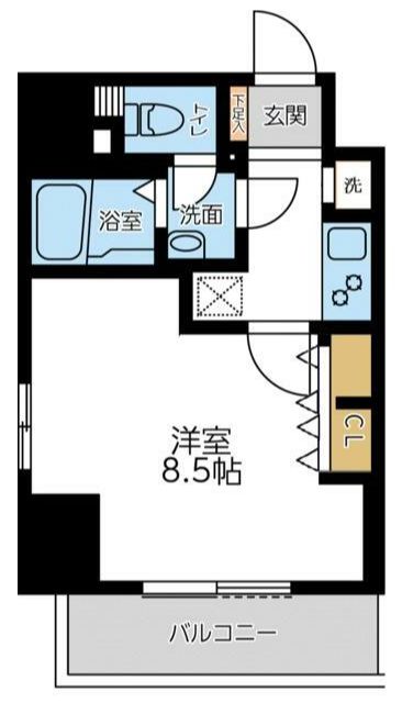 小田原市栄町のマンションの間取り