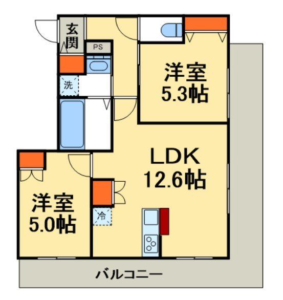 柏市十余二のマンションの間取り