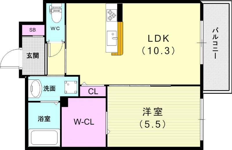 LUZ　KOBEの間取り