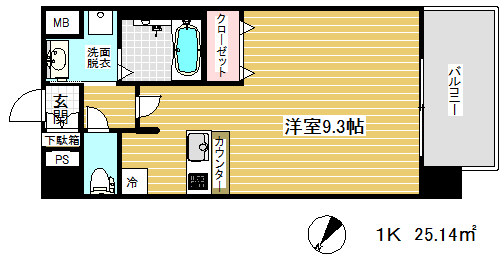 プライムレジデンス神戸・県庁前の間取り