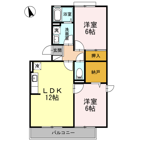 ハイカムール川口の間取り