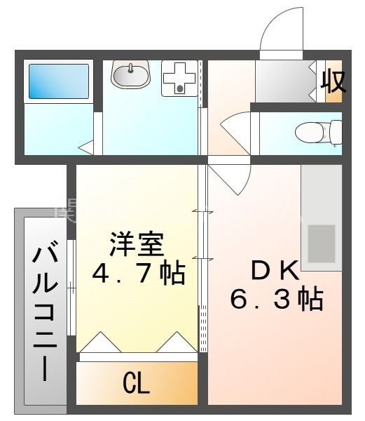 門真市石原町のアパートの間取り