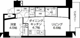 大阪市西区土佐堀のマンションの間取り