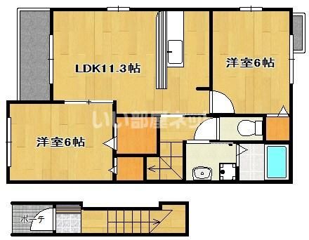 笠麓館　南の間取り