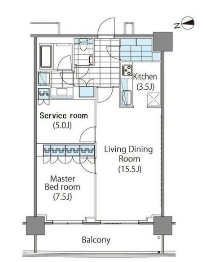 【コンフォリア新宿イーストサイドタワーの間取り】