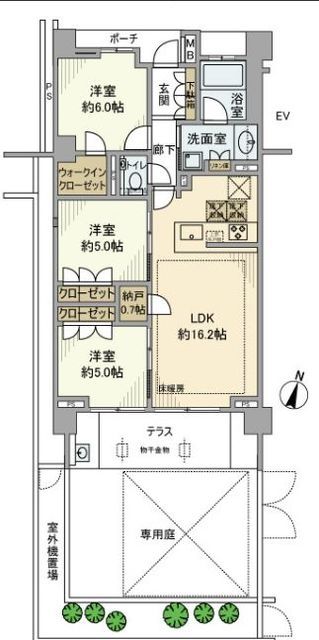 杉並区井草のマンションの間取り