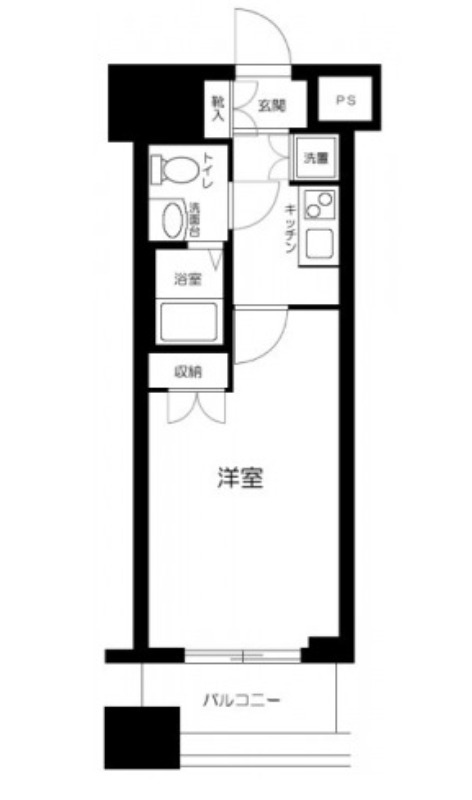 港区港南のマンションの間取り