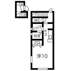 天童市中里のアパートの間取り