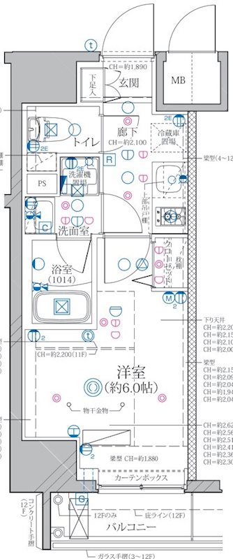 【ディアレイシャス東別院の間取り】