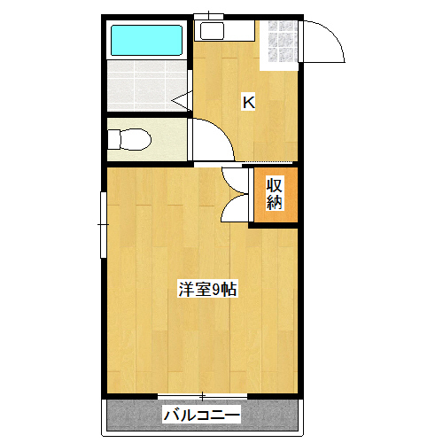 岡山市中区長岡のマンションの間取り