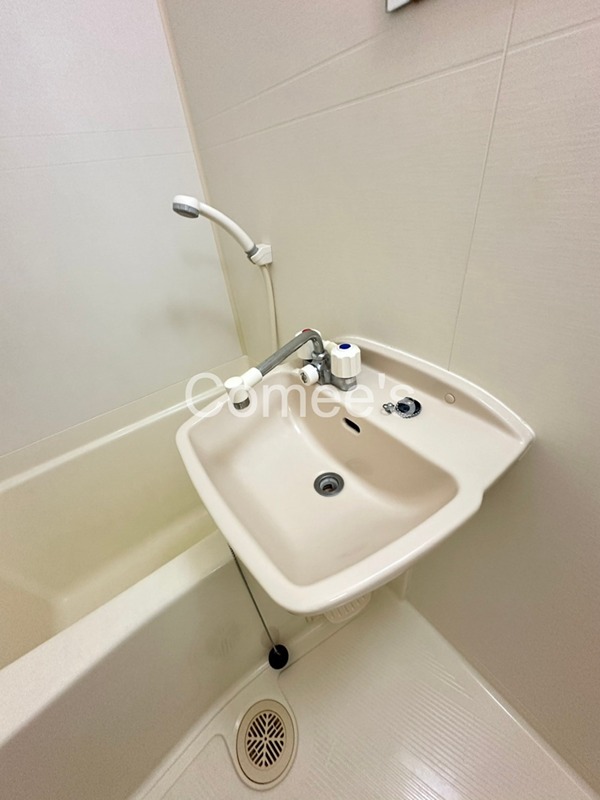 洗面設備　洗面台はバスルームに設置されています