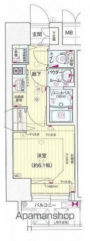 地下鉄御堂筋線 心斎橋駅 徒歩8分 15階建 築9年の間取り写真