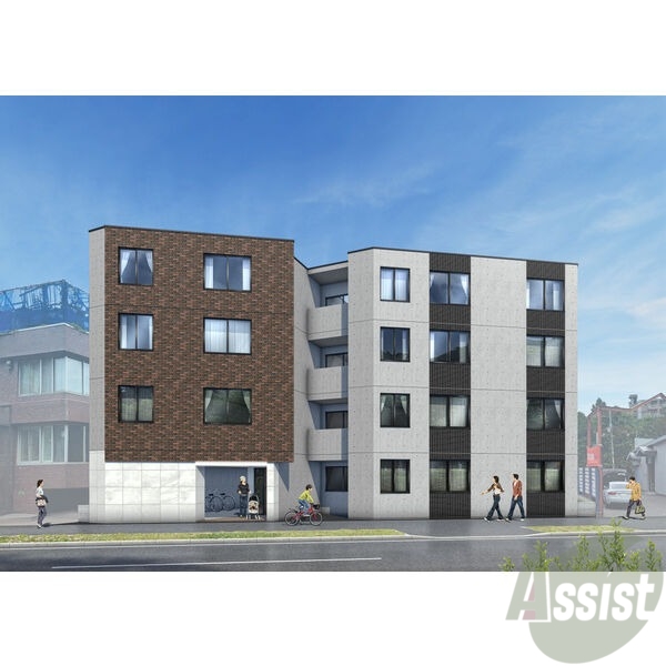 建物外観　外観予想パース　札幌市中央区南五条西「ラグランジュ円山」