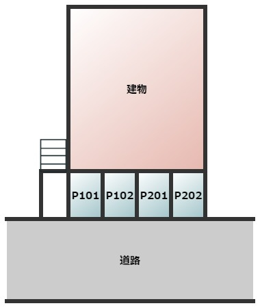 駐車場　駐車場は１台無料で付いております。
