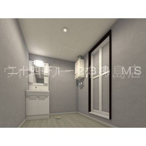 洗面設備　完成予想パース