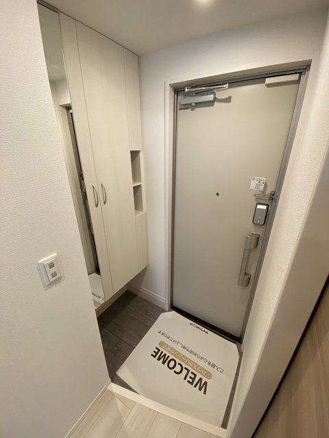 玄関　姿見付きシューズＢＯＸ