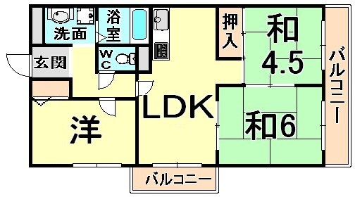 メゾンエスポアールの間取り写真