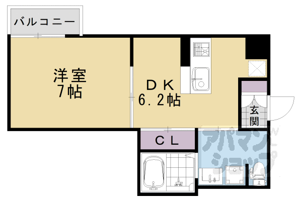 阪急嵐山線 上桂駅 徒歩10分 5階建 築15年の間取り写真