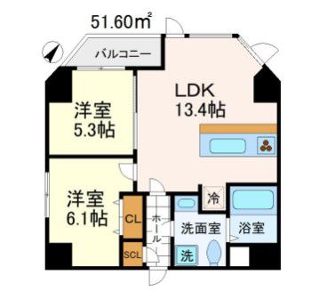 都営大江戸線 赤羽橋駅 徒歩5分 8階建 築8年の間取り写真