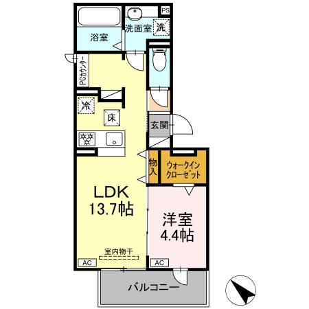 NC STYLE 知立 WESTの間取り写真