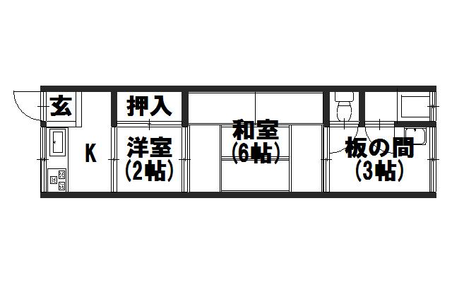 第2竹園荘の間取り写真