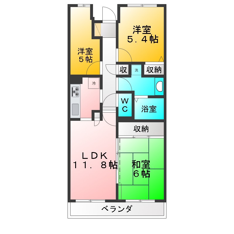 クレールメゾンの間取り写真