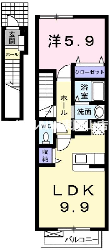 グリーンビレッジB棟の間取り写真