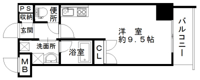 エスティメゾン南堀江の間取り写真