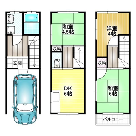 河合3丁目戸建ての間取り写真