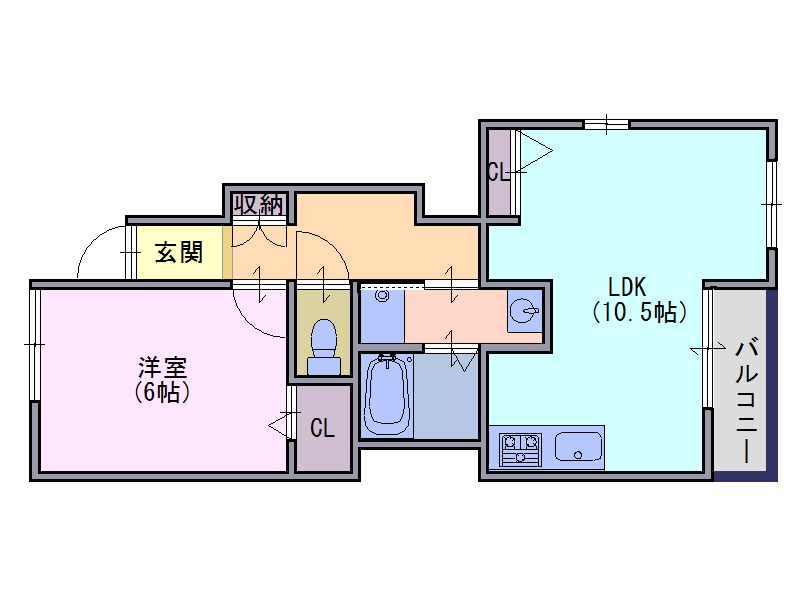 御所市大字東松本のアパートの間取り