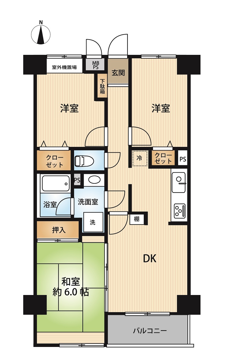 ライオンズマンション本庄の間取り