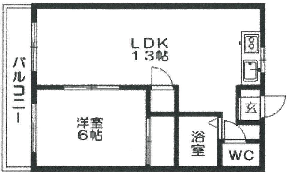 王子ハイツＡの間取り