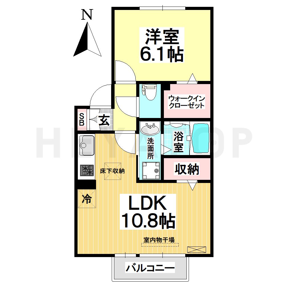 名古屋市南区赤坪町のアパートの間取り