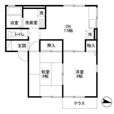 ジュネス・東の間取り