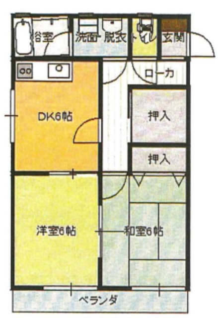 サンライズシライシ1号棟の間取り