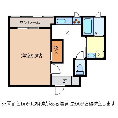 松本市本庄のマンションの間取り