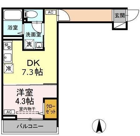 グラナーデ扇I　Ｃの間取り