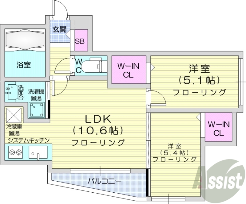 S-RESIDENCE札幌東astrazeの間取り